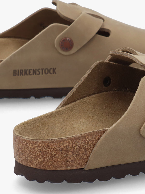 Boston Tabacco Brown Natural Oiled Leather Clogs