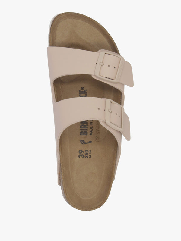 Arizona Birko-Flor New Beige Two Bar Mules