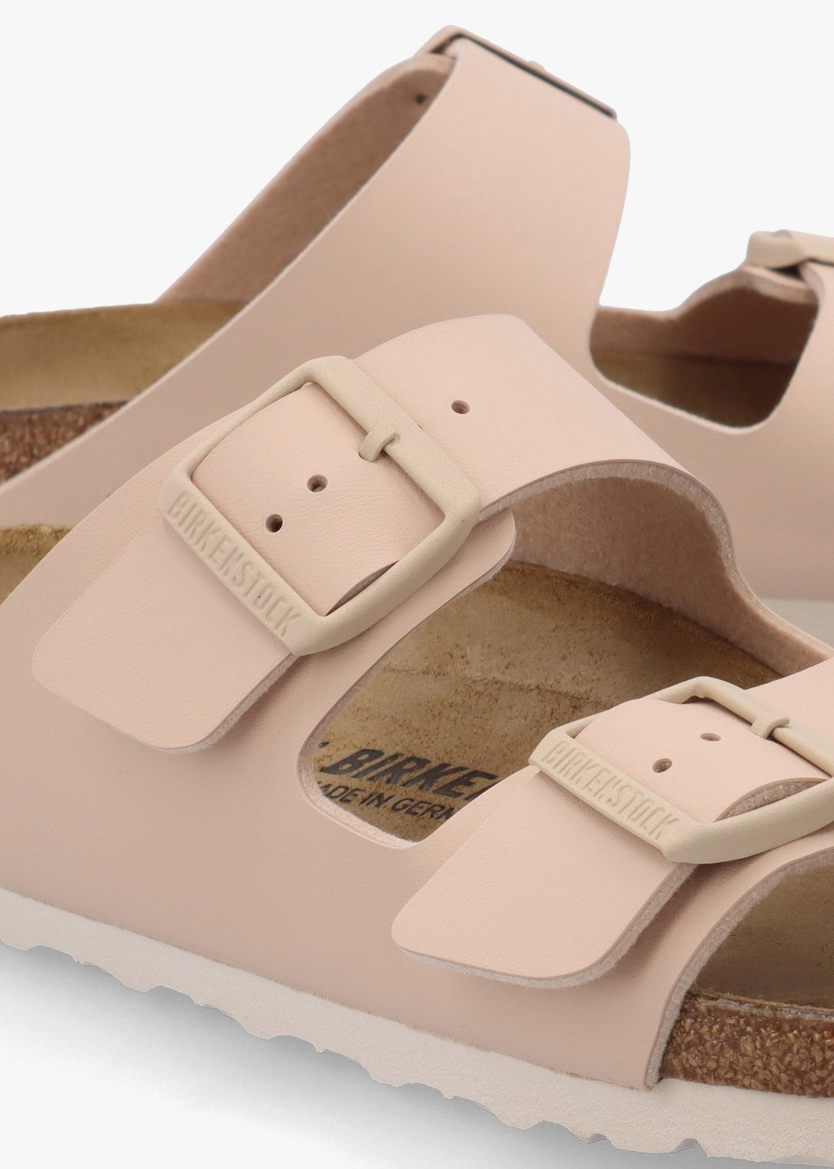 Arizona Birko-Flor New Beige Two Bar Mules