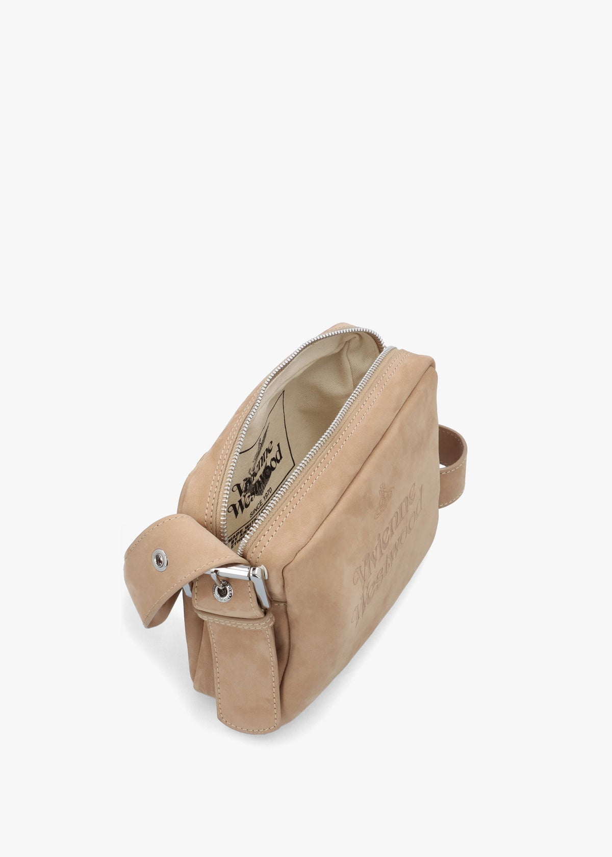 Carrie Beige Leather Camera Bag