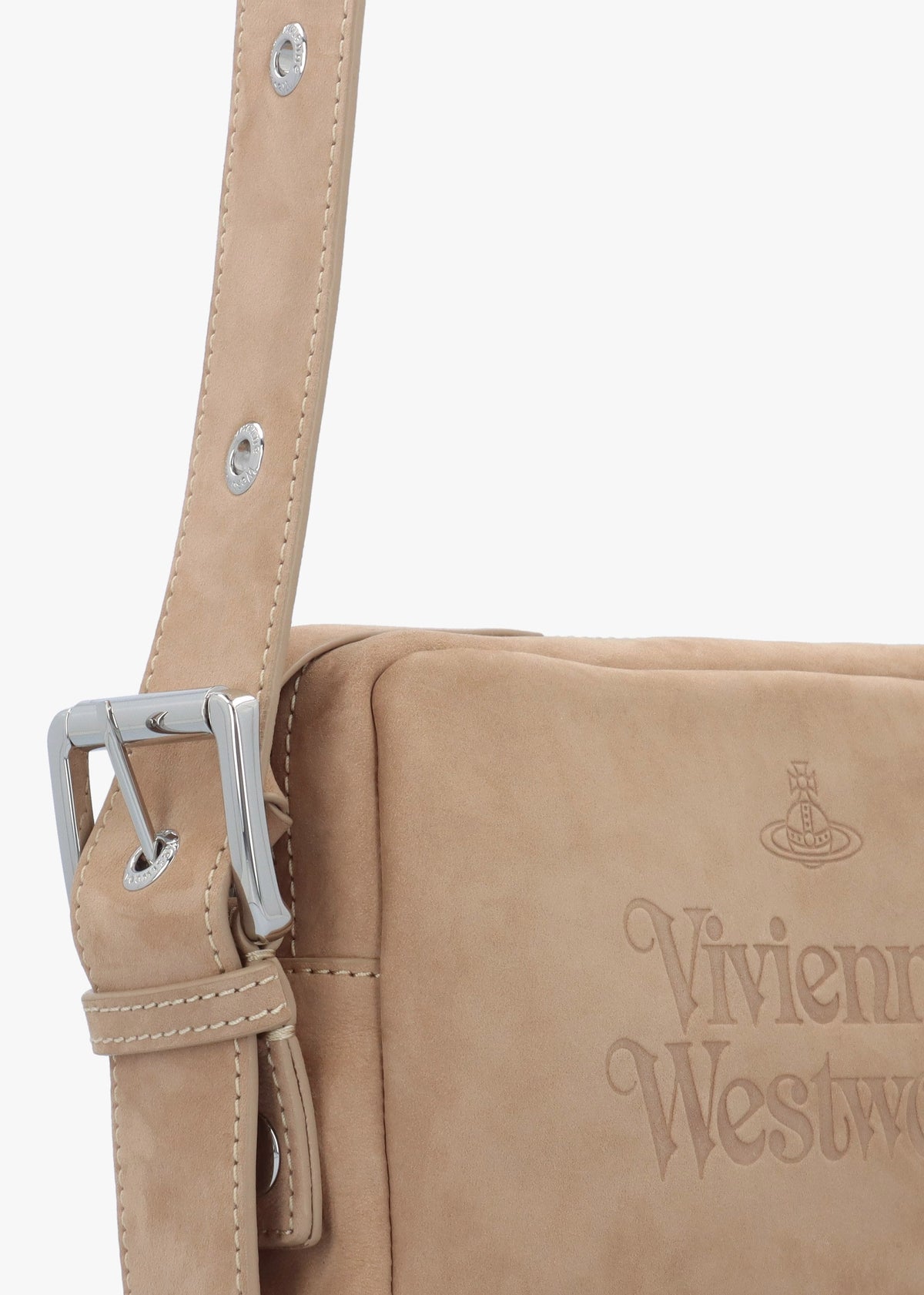 Carrie Beige Leather Camera Bag