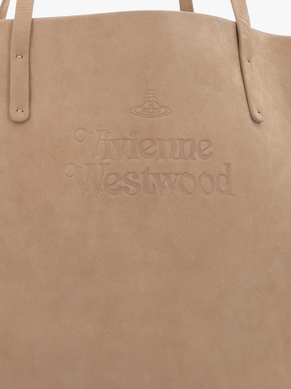 Studio Beige Leather Shopper Bag