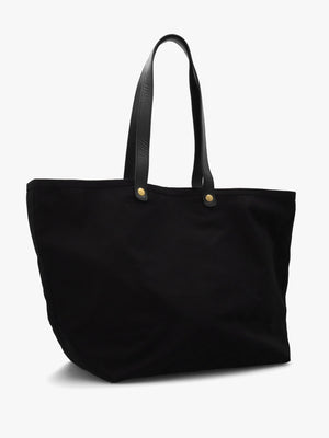 Unisex Utility Black Gold Hardware Shopper Bag