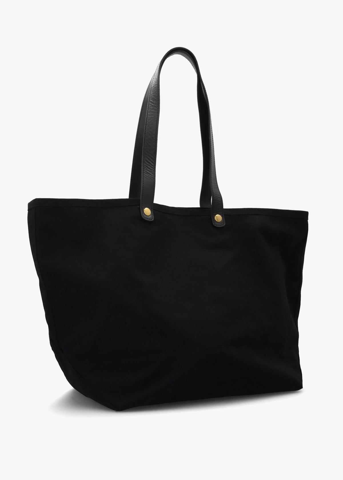Unisex Utility Black Gold Hardware Shopper Bag