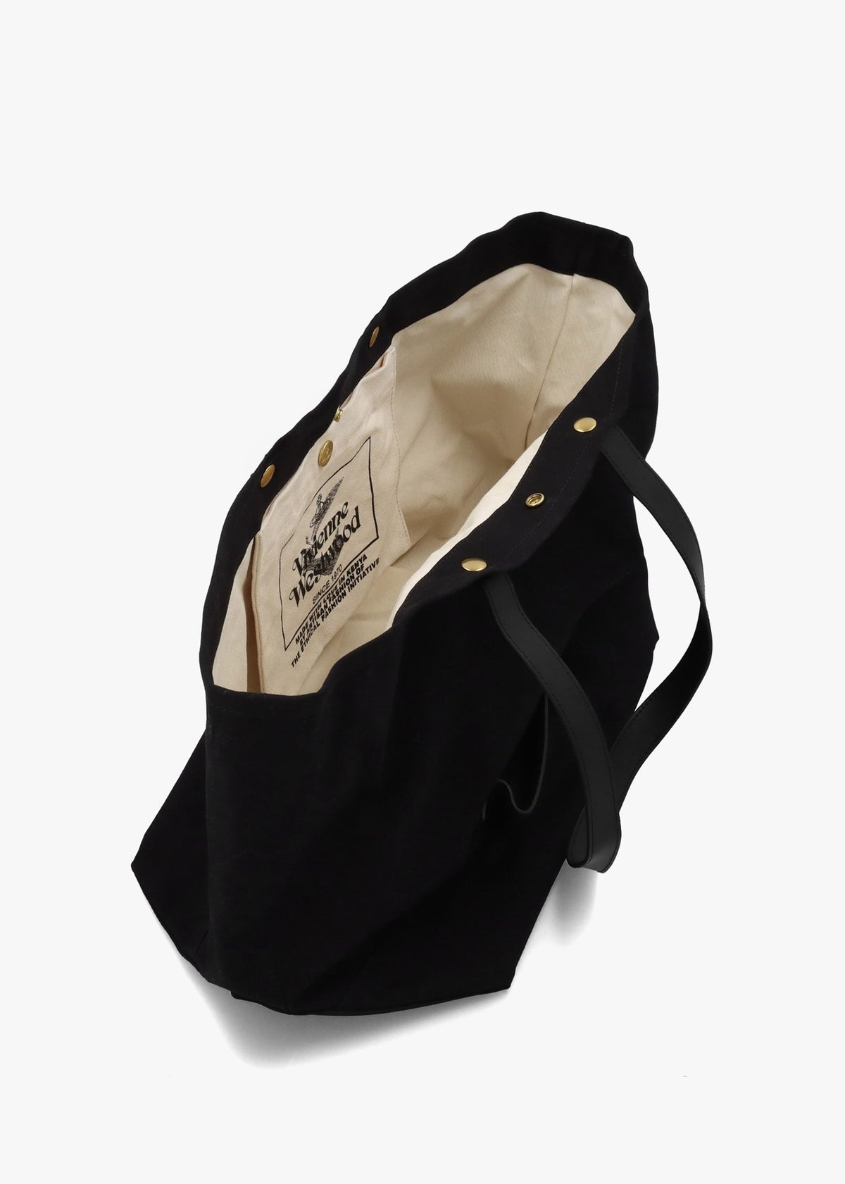 Unisex Utility Black Gold Hardware Shopper Bag