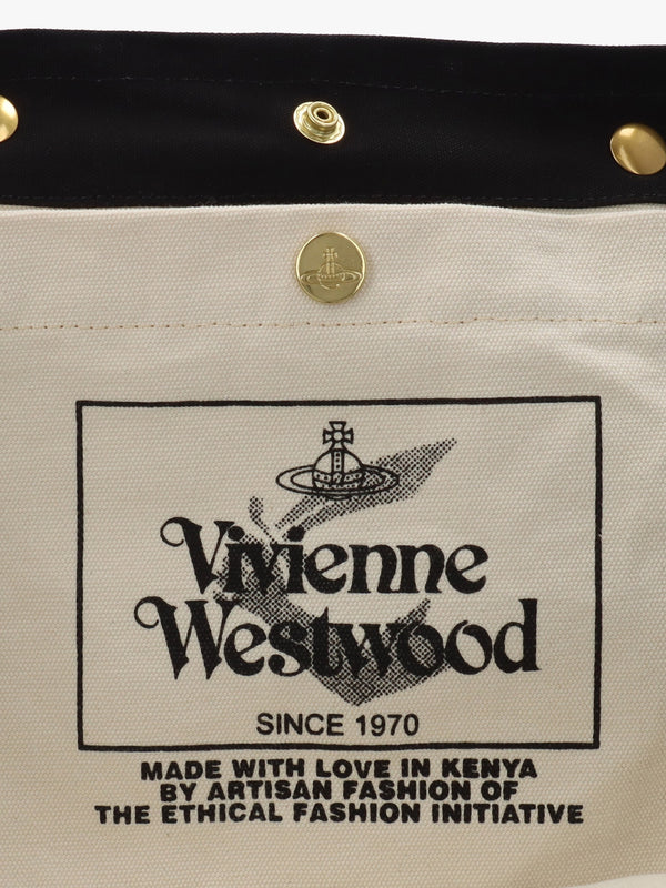 Unisex Utility Black Gold Hardware Shopper Bag