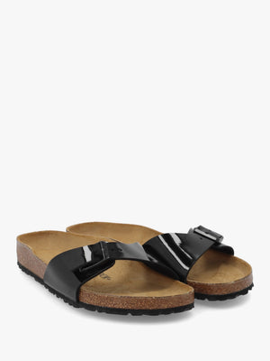 Madrid Black Patent Birko-Flor Mules