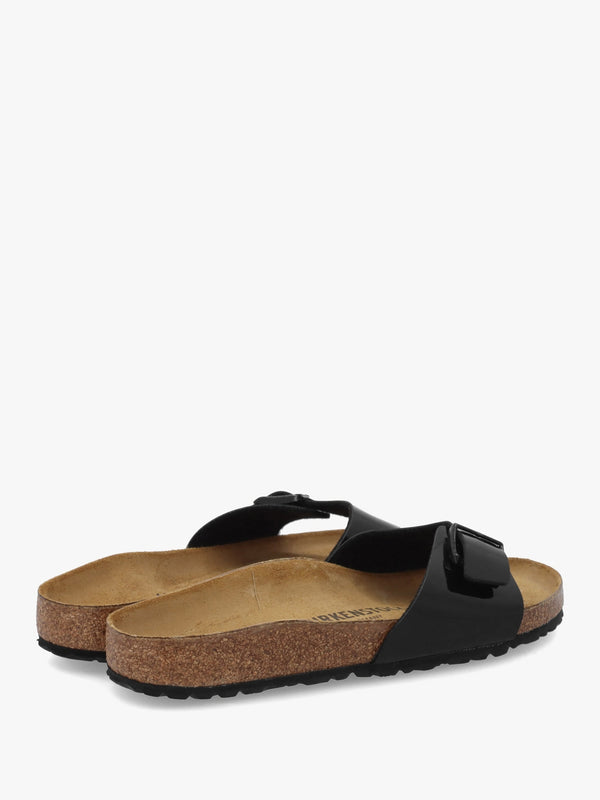 Madrid Black Patent Birko-Flor Mules