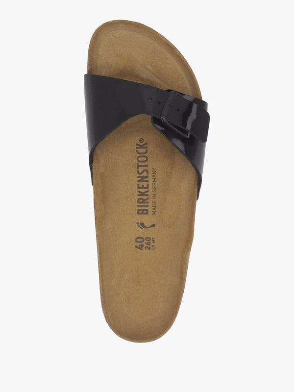 Madrid Black Patent Birko-Flor Mules