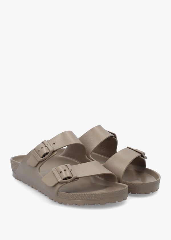 Arizona EVA Gray Taupe Two Bar Mules
