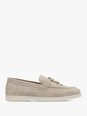 Siani Grey Suede Loafers