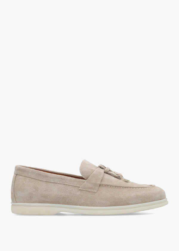 Siani Grey Suede Loafers