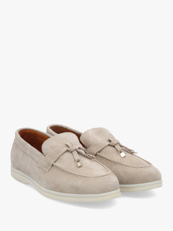 Siani Grey Suede Loafers