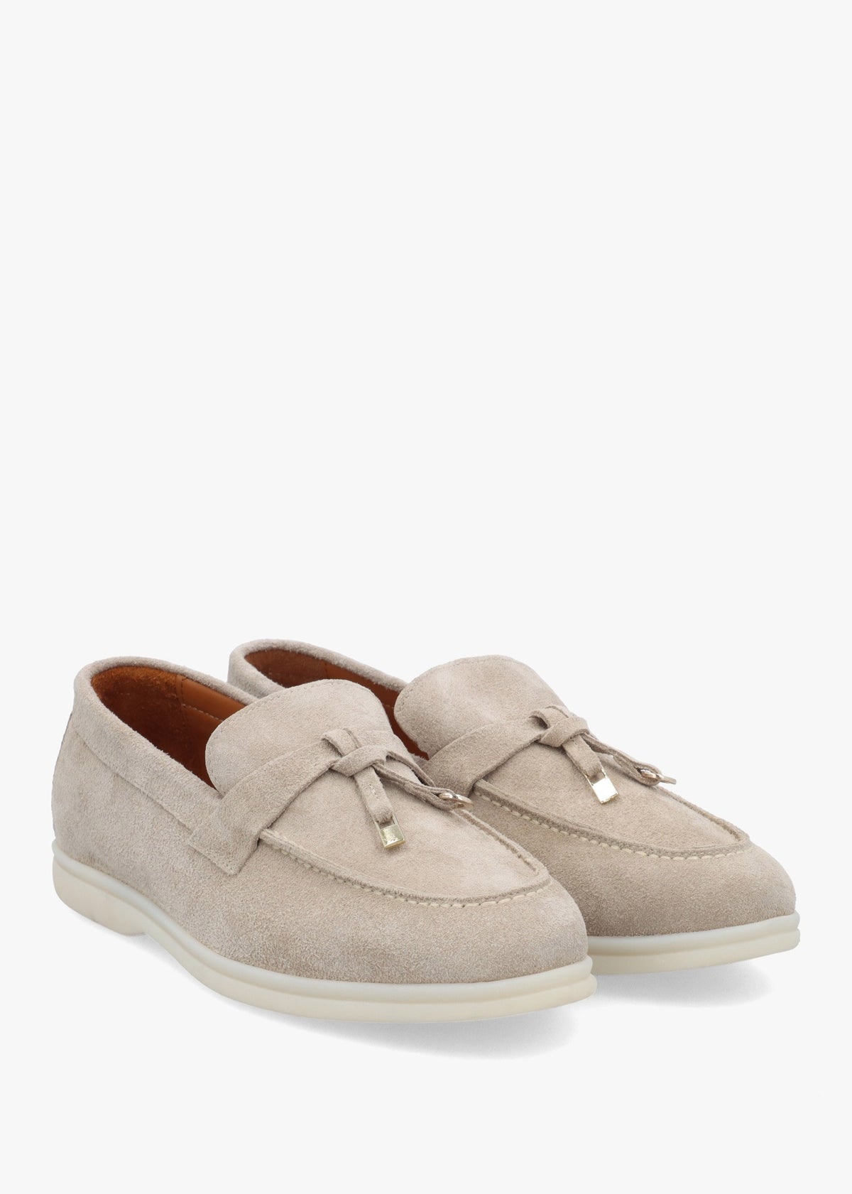 Siani Grey Suede Loafers