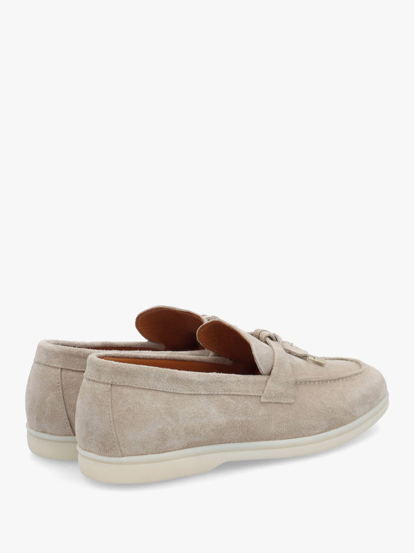 Siani Grey Suede Loafers