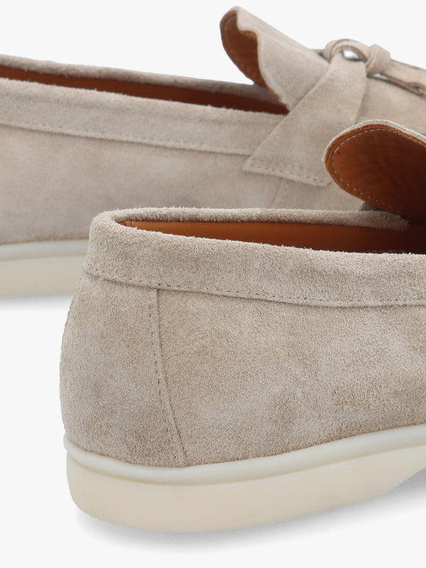 Siani Grey Suede Loafers