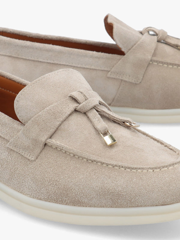 Siani Grey Suede Loafers