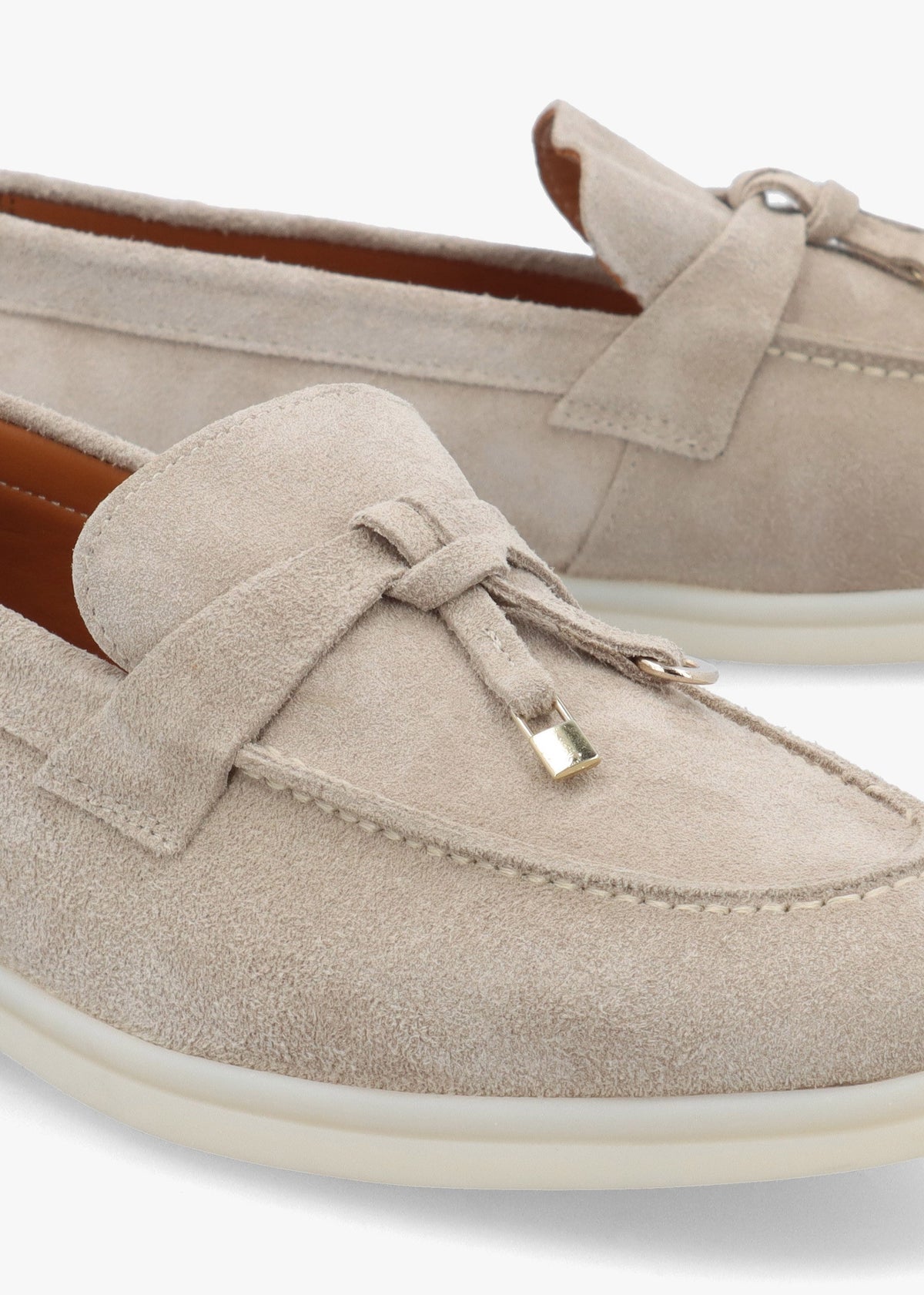 Siani Grey Suede Loafers