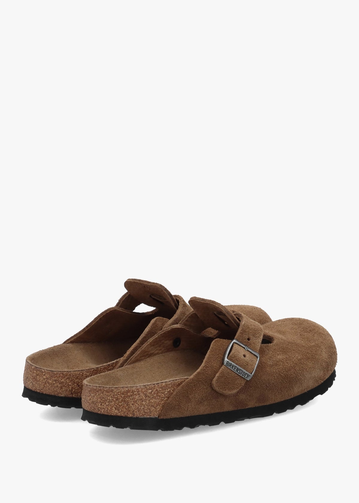 Boston Soft Footbed Dark Tea Tonal Suede Clogs