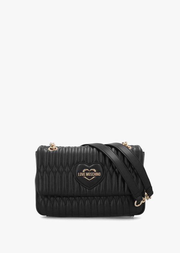Quilted Bubble Love Nero Shoulder Bag