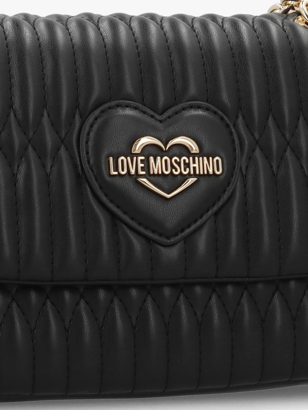 Quilted Bubble Love Nero Shoulder Bag