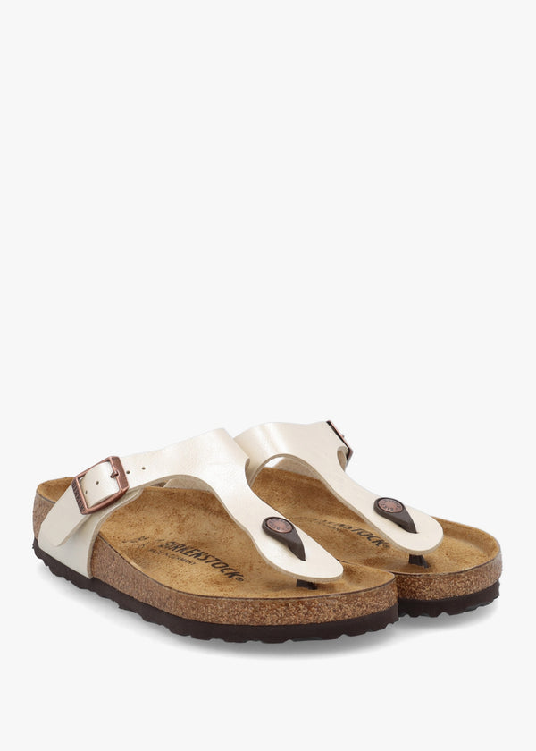 Gizeh Birko-Flor Graceful Pearl White Sandals