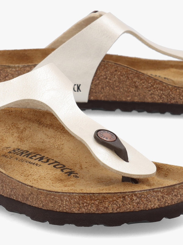 Gizeh Birko-Flor Graceful Pearl White Sandals