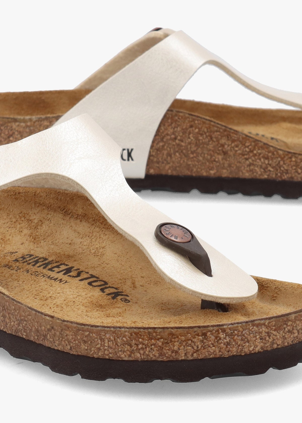 Gizeh Birko-Flor Graceful Pearl White Sandals