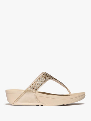 Lulu Crystal Platino Toe Post Sandals