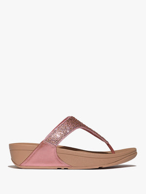 Lulu Crystal Rust Rose Toe Post Sandals