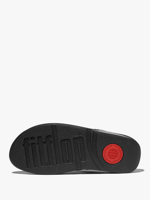 Lulu Crystal Black Toe Post Sandals