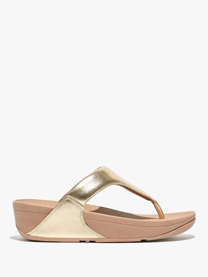 Lulu Platino Leather Toe Post Sandals