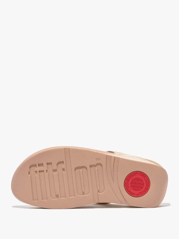 Lulu Platino Leather Toe Post Sandals