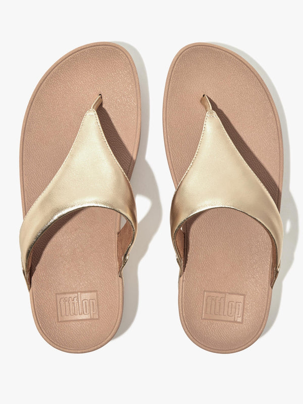 Lulu Platino Leather Toe Post Sandals
