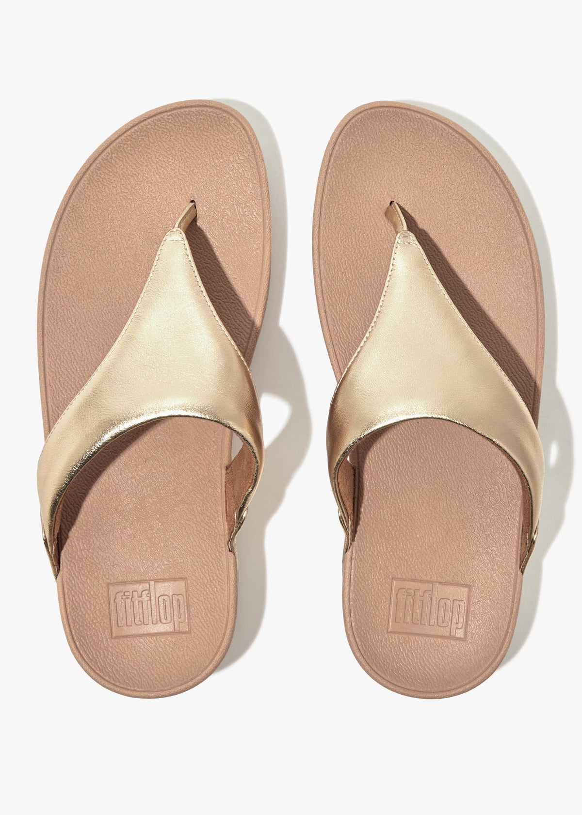 Lulu Platino Leather Toe Post Sandals