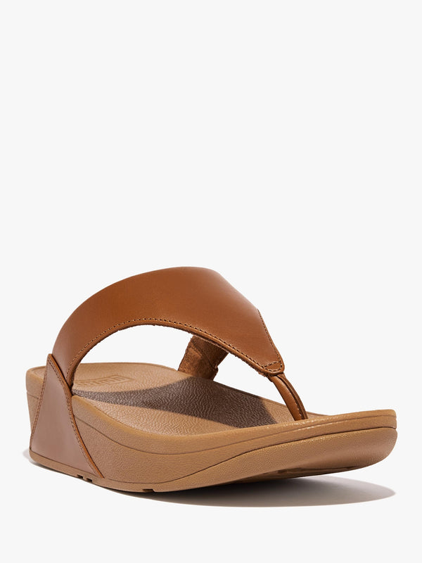 Lulu Light Tan Leather Toe Post Sandals
