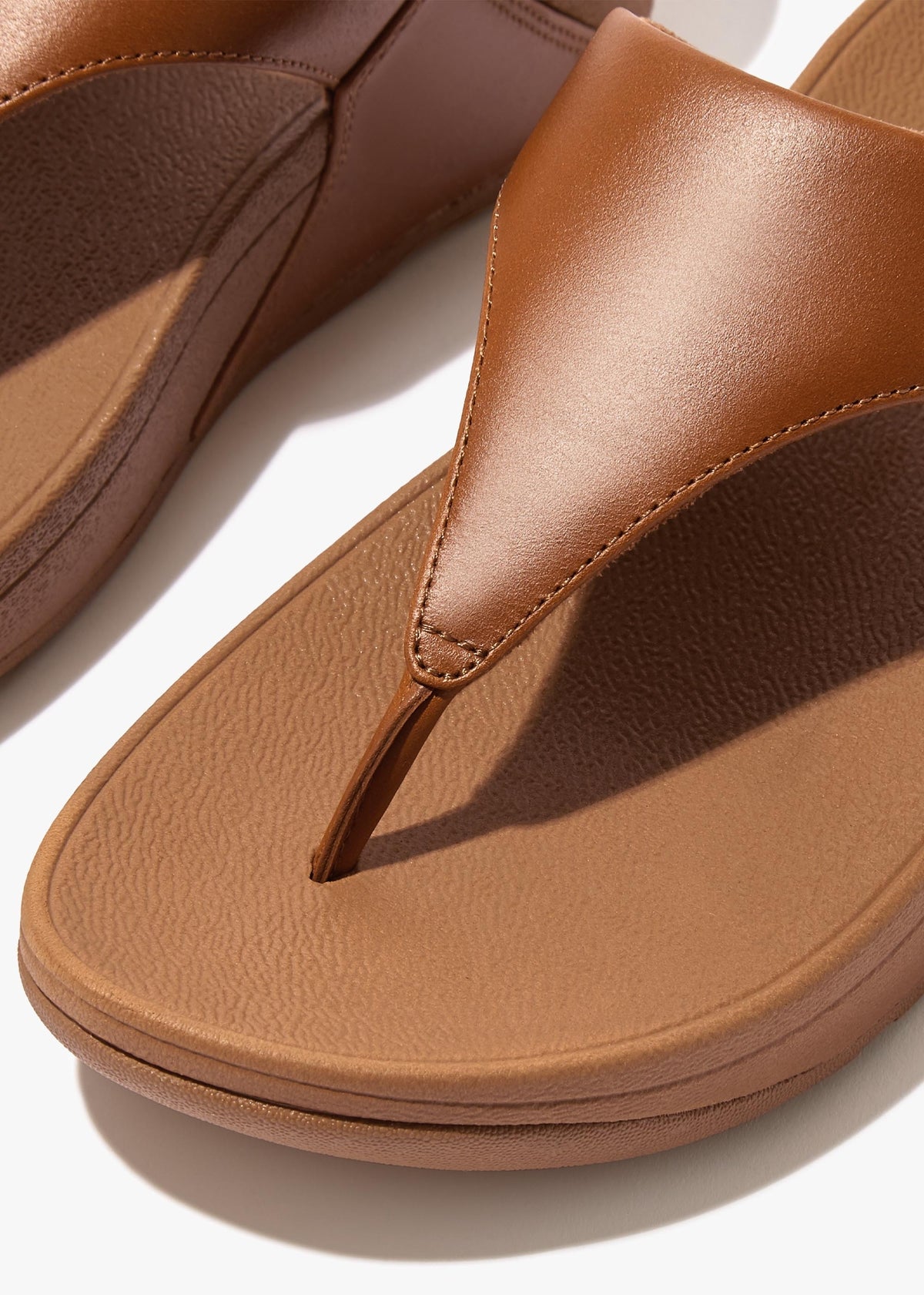 Lulu Light Tan Leather Toe Post Sandals