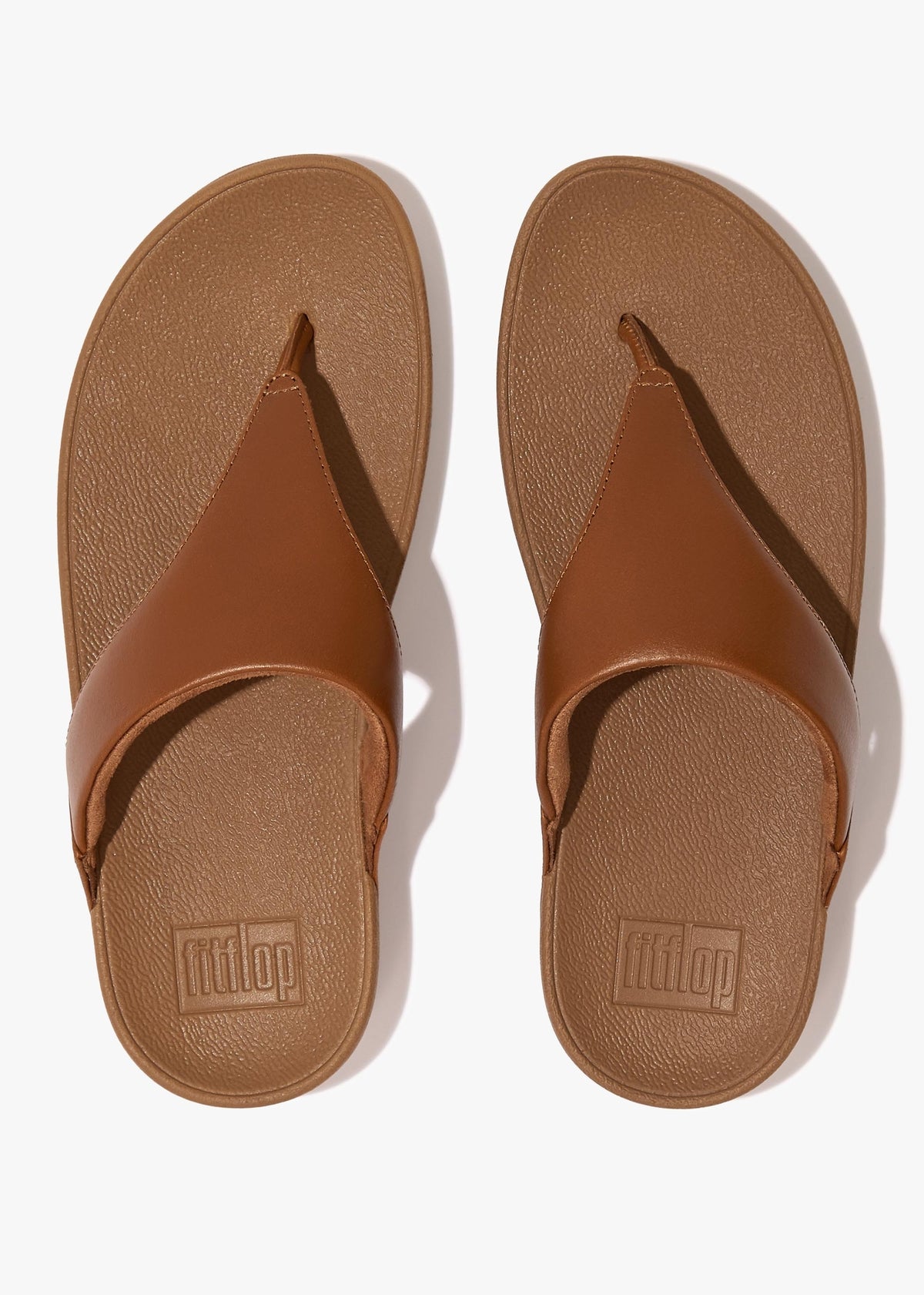 Lulu Light Tan Leather Toe Post Sandals
