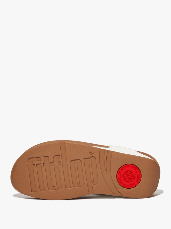Lulu White Leather Toe Post Sandals