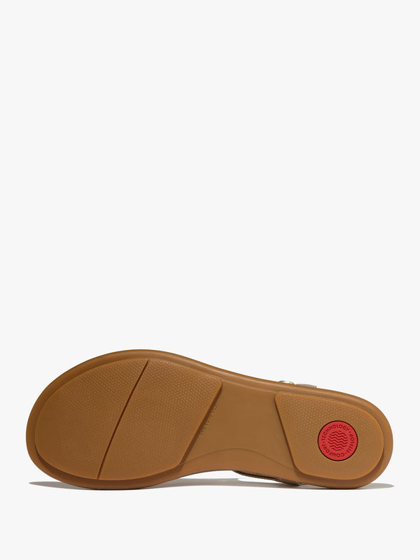 Gracie Ultra Jewel Platino Leather T-Bar Sandals