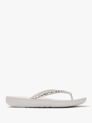 Iqushion Multi Crystal Urban White Flip Flops