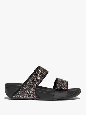 Lulu Multi Tonal Glitter Black Multi Sliders