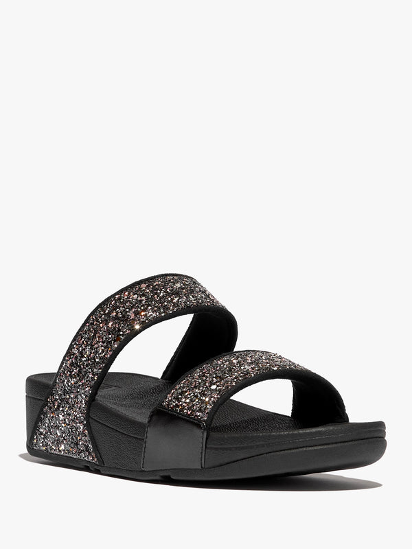 Lulu Multi Tonal Glitter Black Multi Sliders
