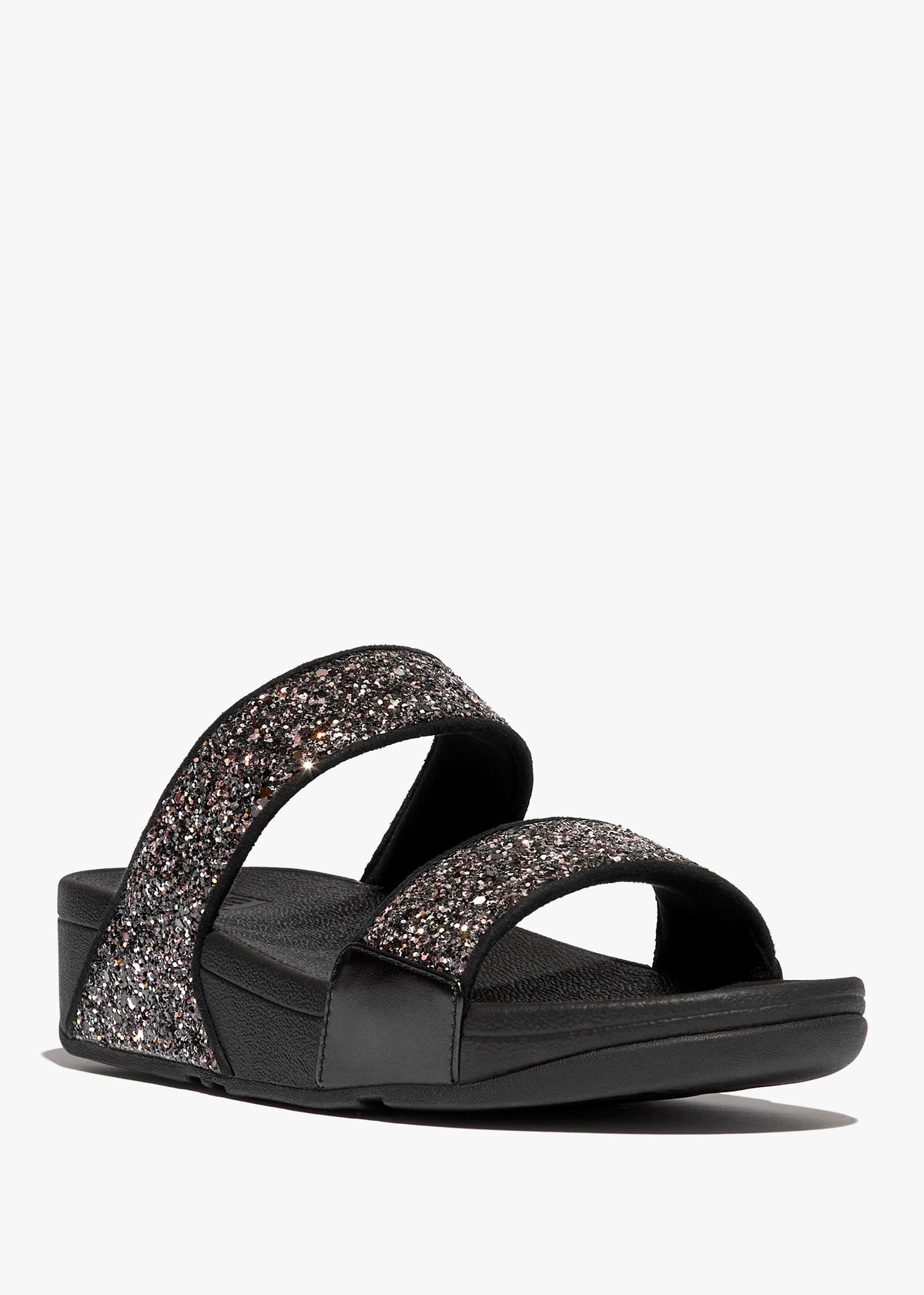 Lulu Multi Tonal Glitter Black Multi Sliders