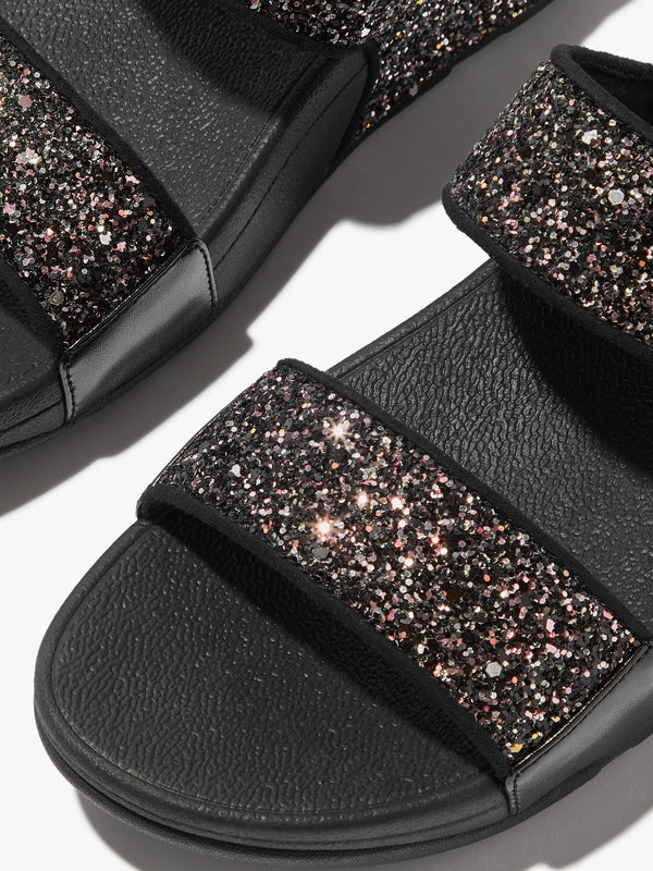 Lulu Multi Tonal Glitter Black Multi Sliders