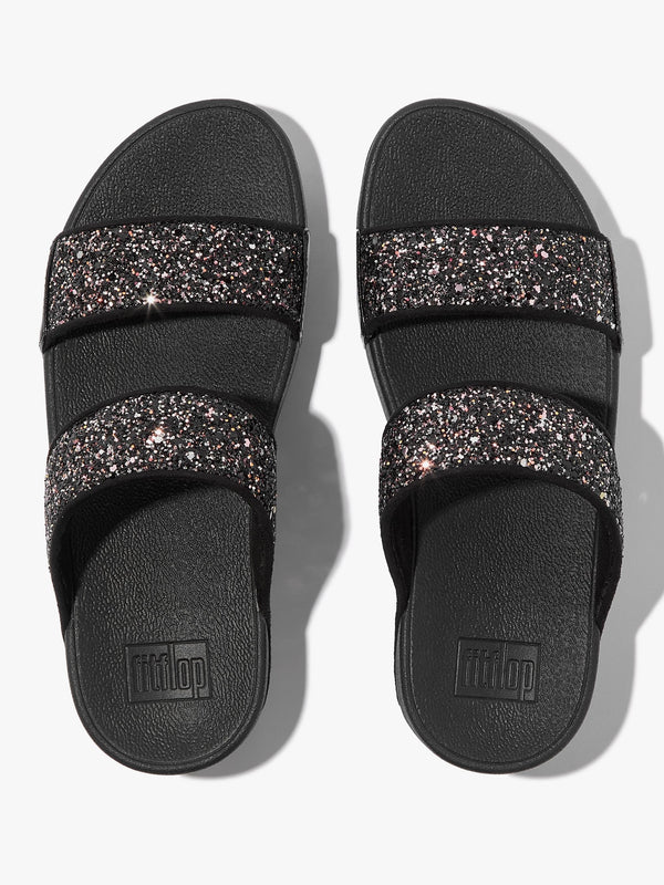 Lulu Multi Tonal Glitter Black Multi Sliders