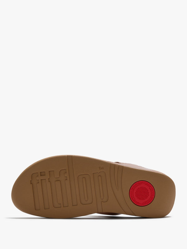 Lulu Ultra Jewel Deep Tan Leather Toe Post Sandals