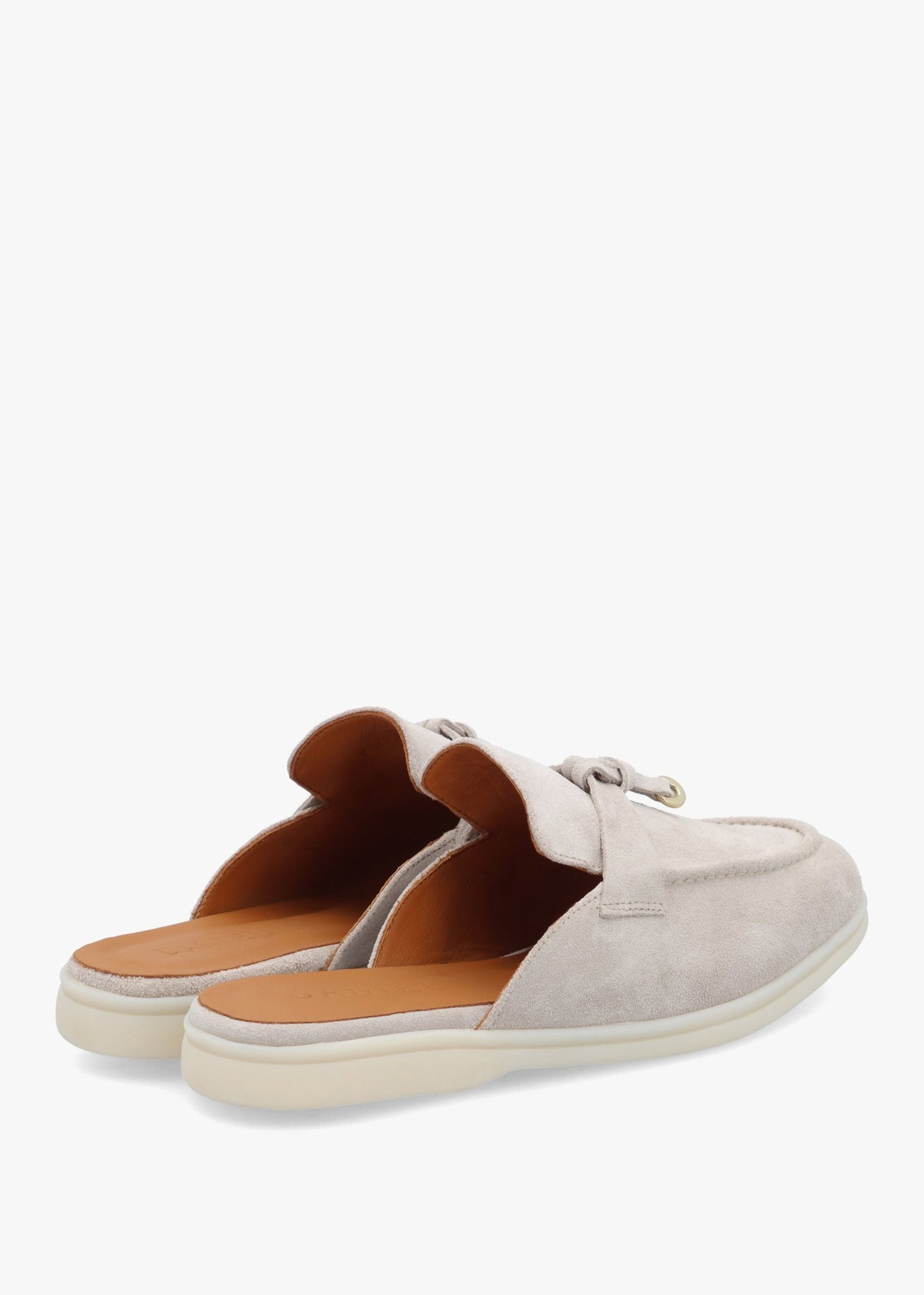 Siani Grey Suede Loafer Mules