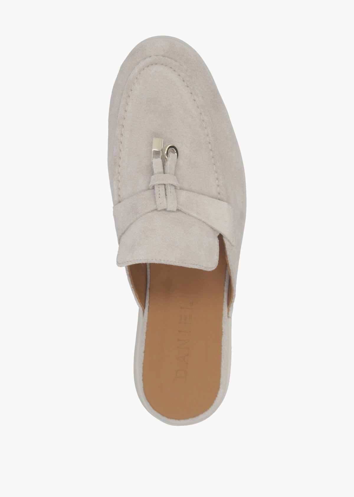 Siani Grey Suede Loafer Mules