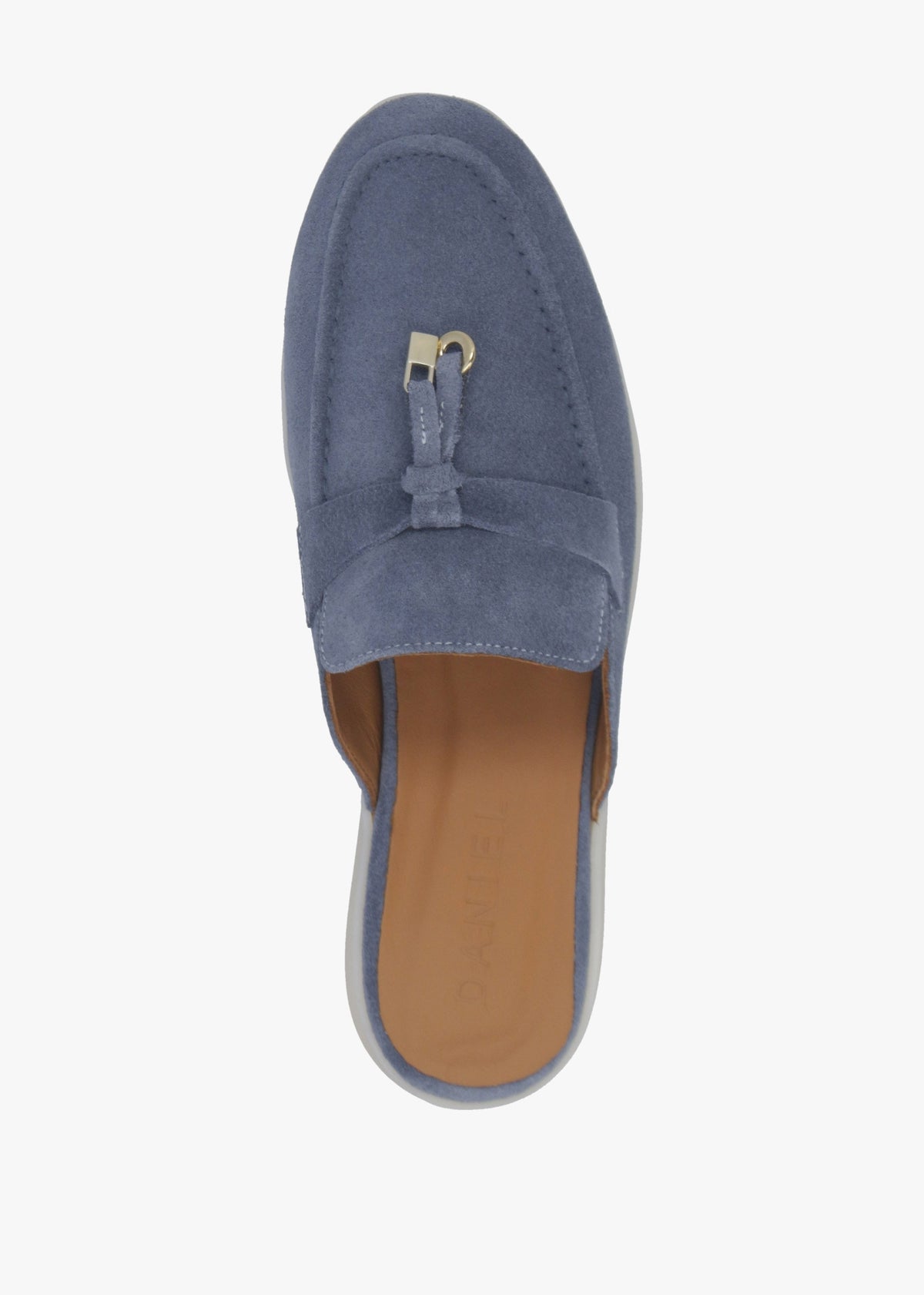 Siani Blue Suede Loafer Mules